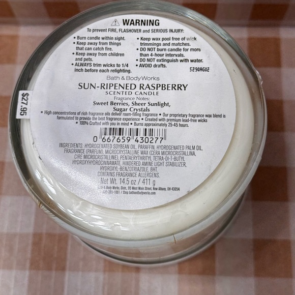 NEW B&BW Sun Ripened Raspberry Candle Day 2025 Limited Edition 3 wick Candle - Picture 4 of 4
